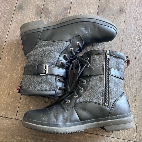 UGG Booties Black Leather Zip Women’s Size 9 - Picture 7 of 15